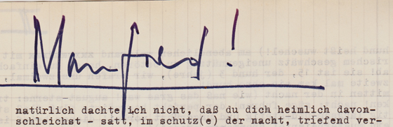 01-Brief von Peter, Aug 73-Überschrift 'Manfred' 01-Brief von Peter, Aug 73-Überschrift 'Manfred'
