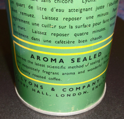 grüner Lyons Coffee-Dose-Aroma Sealed-B250 grüner Lyons Coffee-Dose-Aroma Sealed-B250